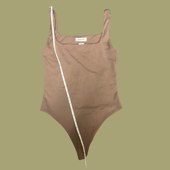 Babaton (Aritzia) Square Neck Bodysuit – Taupe Brown – Size M - Picture 3 of 6